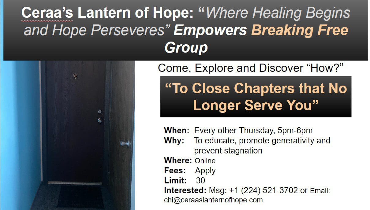 A flyer for the lantern of hope.